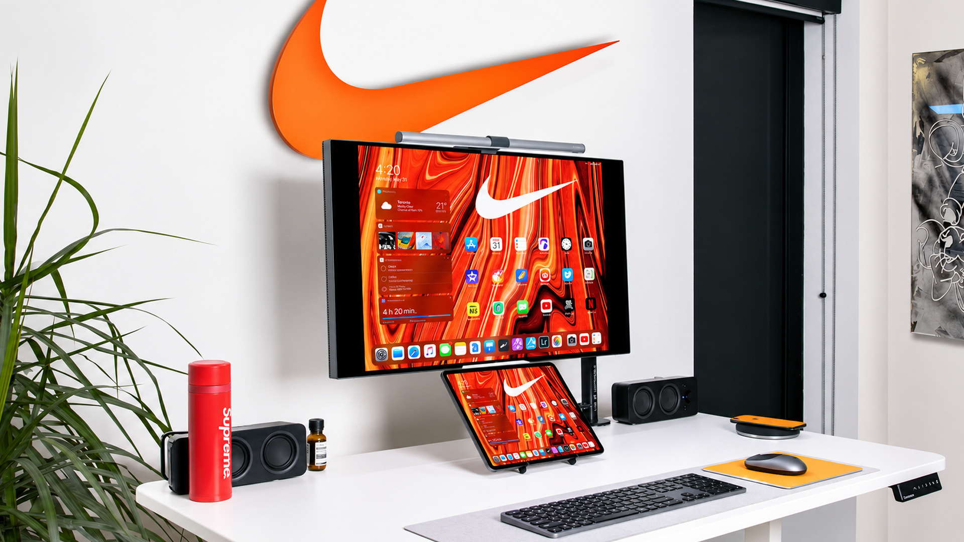 iPad Pro setup turns a desk into a creative workstation