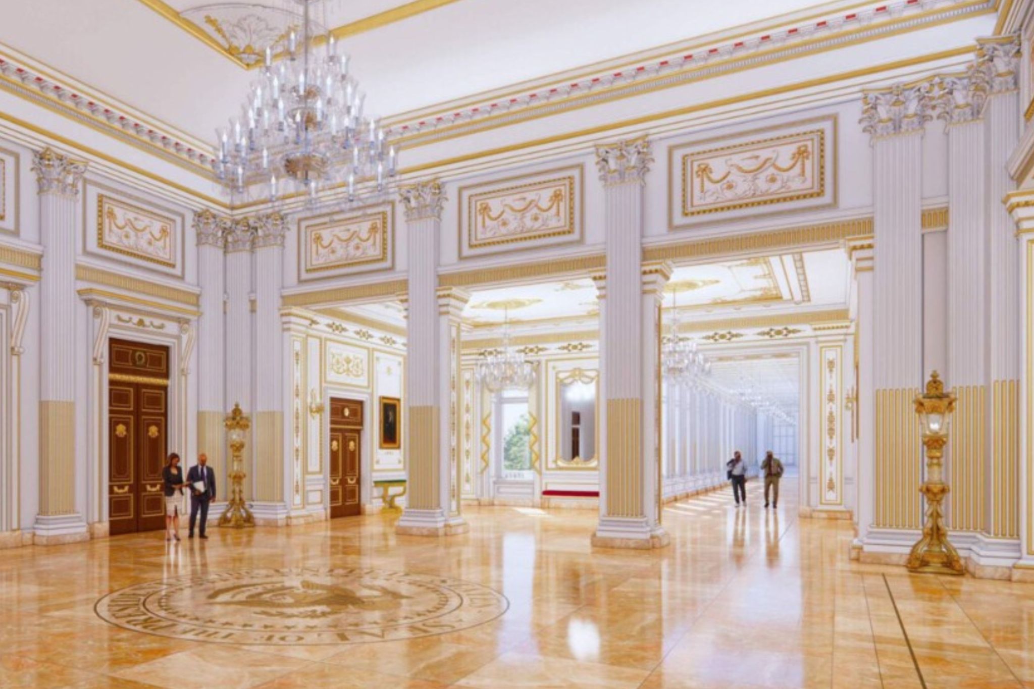 Trump reveals first interior renderings of White House ballroom