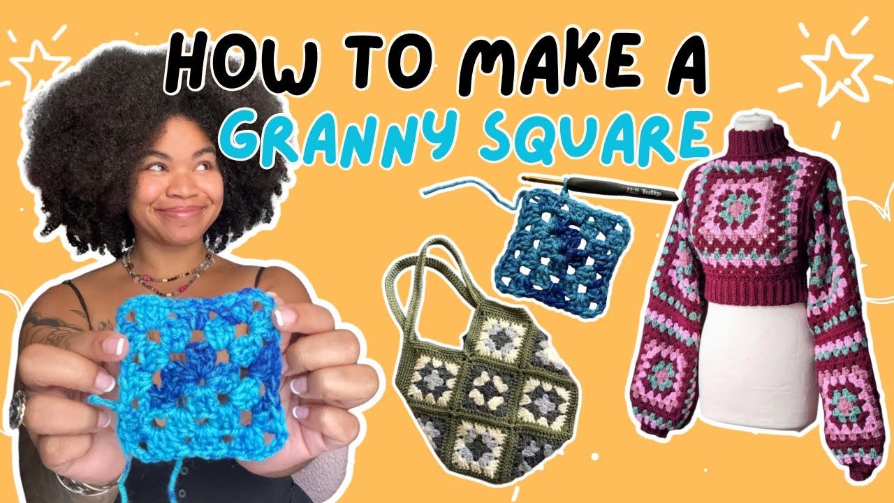 Beginner friendly granny square crochet tutorial to try