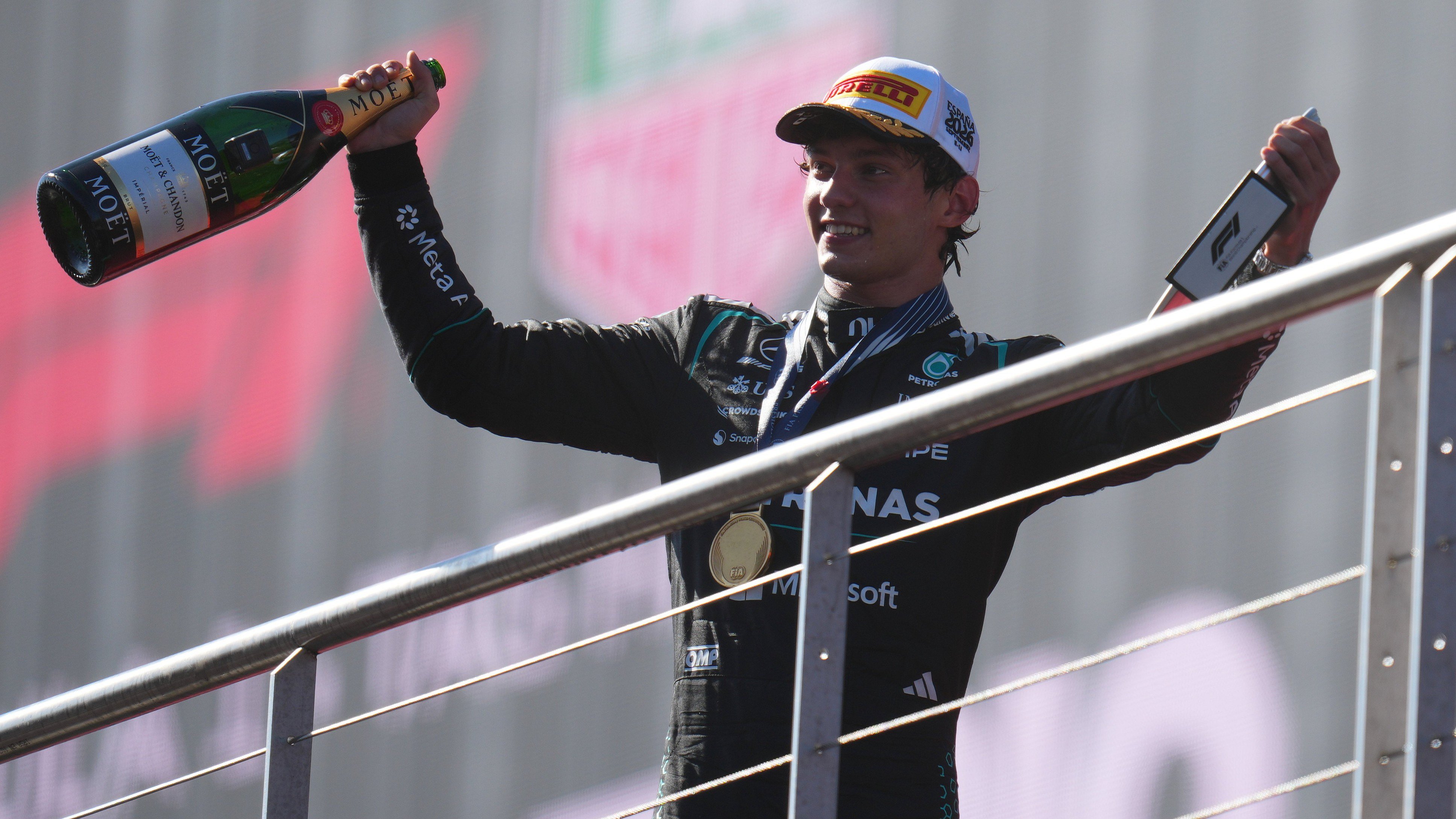 Image for Antonelli wins first Formula 1 race in Madrid in 45 years after unlucky break for pole-sitter Norris