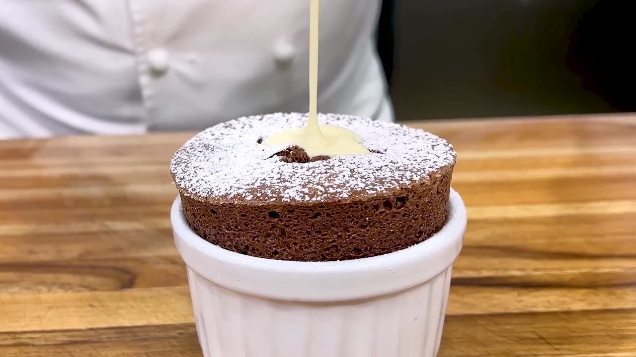 He says chocolate soufflé is one of the easiest desserts in the world ...