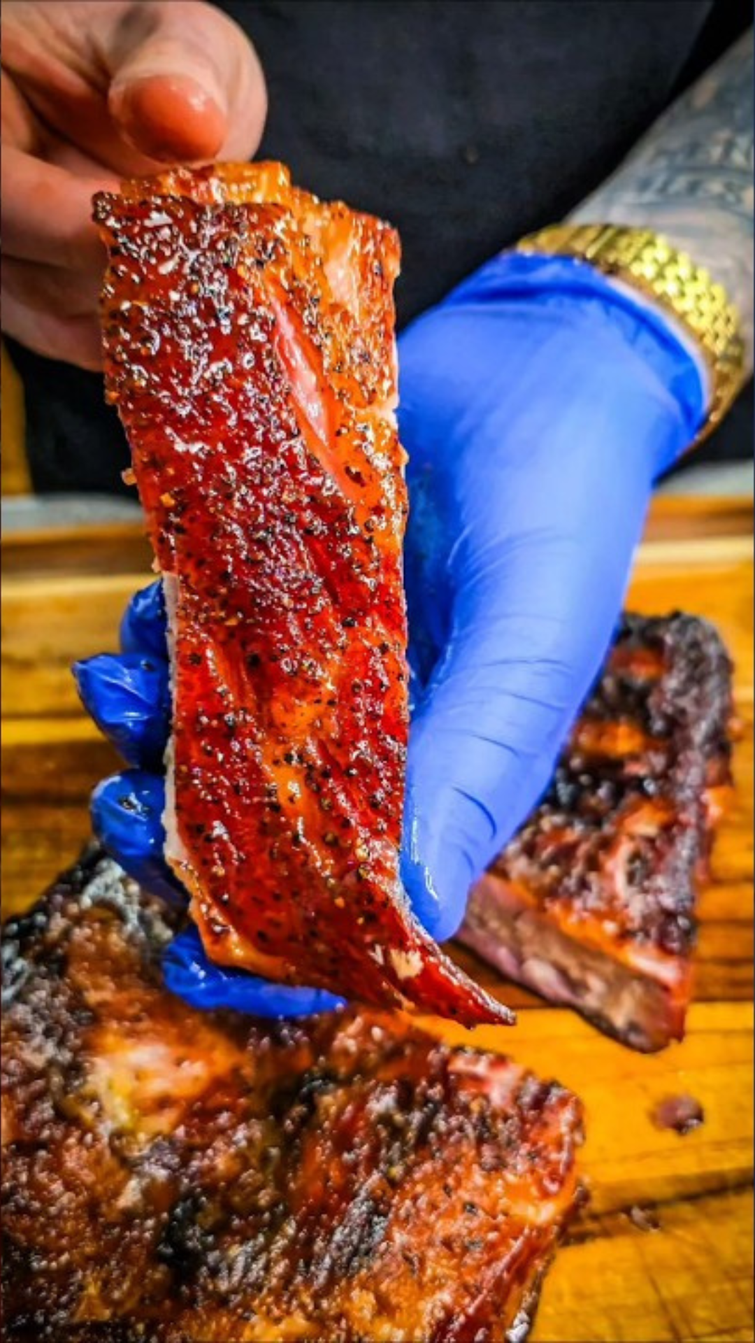 Fall off the bone smoked ribs