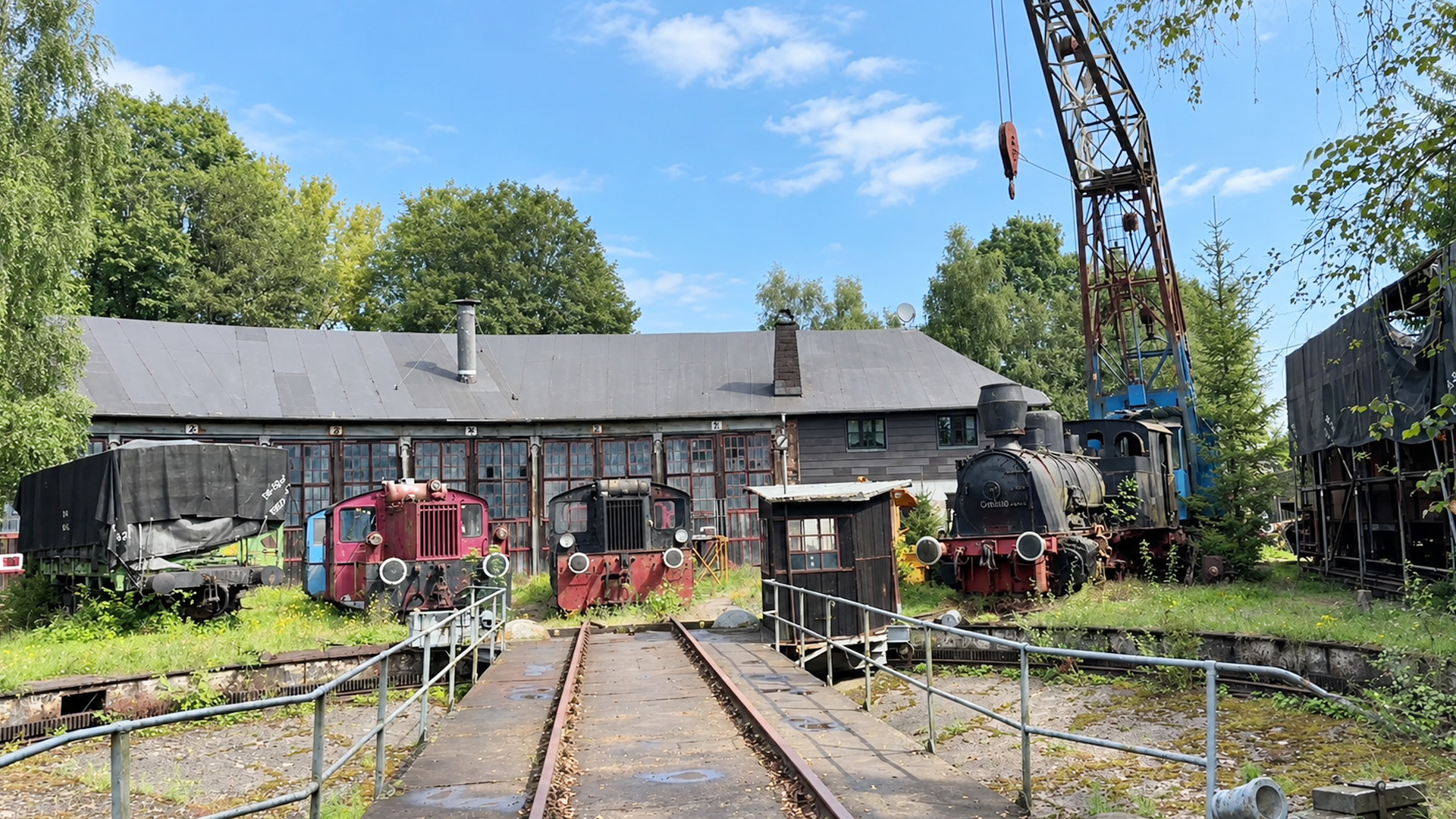 Inside a huge collection of abandoned and decaying steam trains