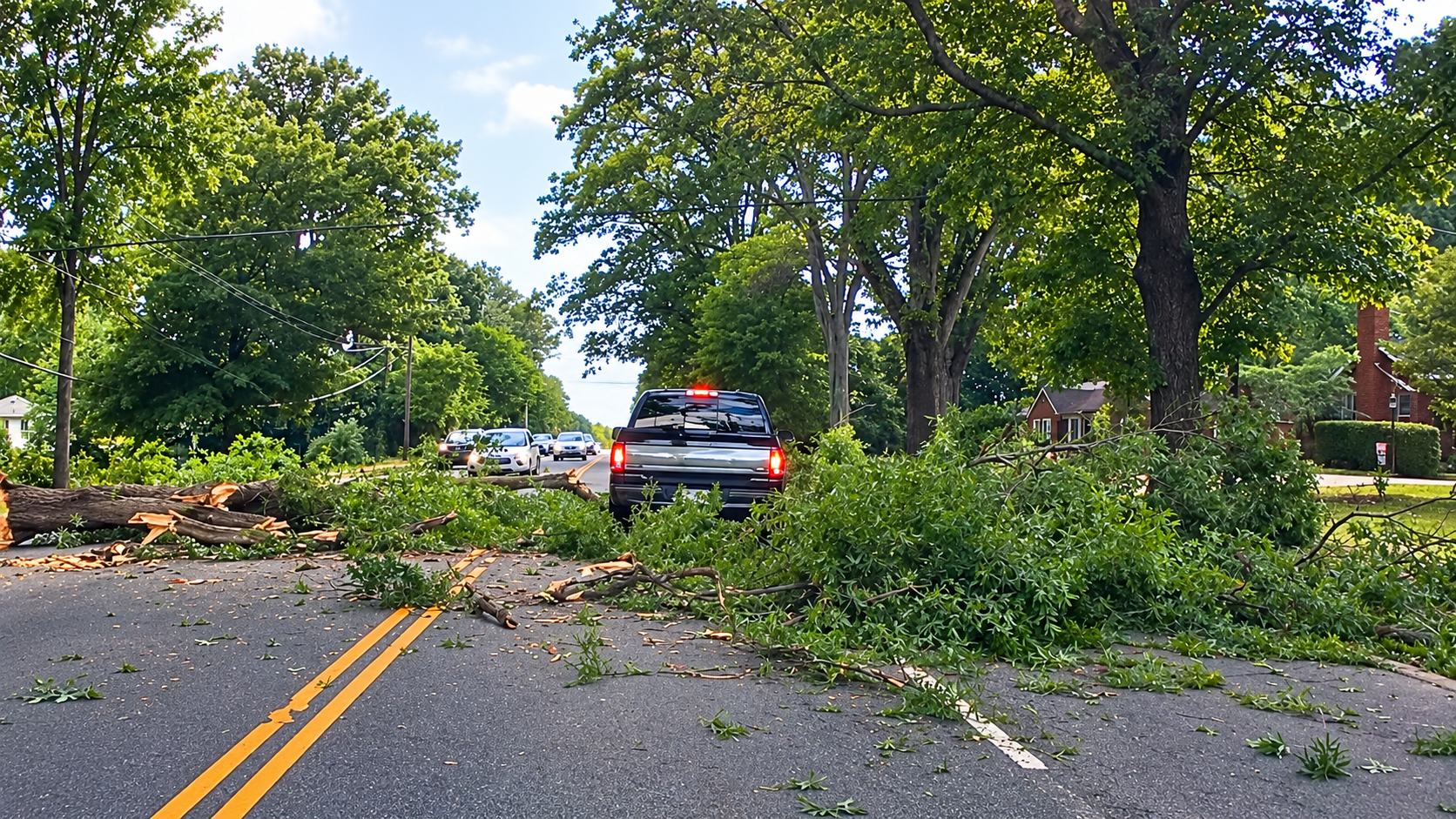 This is what happens when a falling tree leaves no time to react