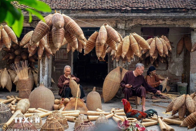 Làng đan đó hơn 200 năm tuổi giữa miền quê Hưng Yên