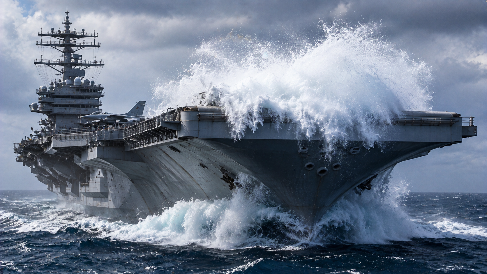 Carrier storm survival - How US supercarriers outlast monster seas