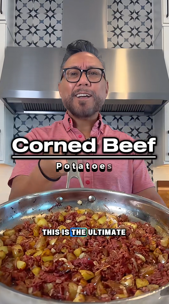 Corned beef and crispy potatoes ultimate comfort food