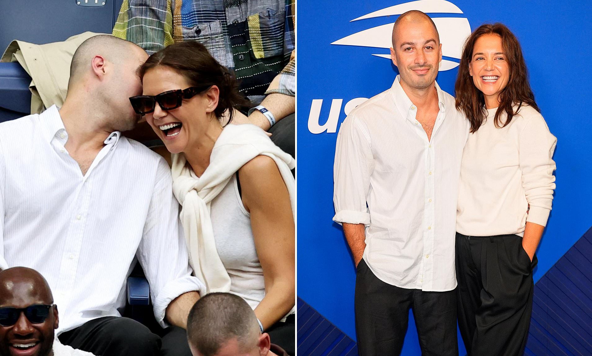 Katie Holmes, 47, packs on the PDA with Jason Bard Yarmosky, 39, at the US Open final