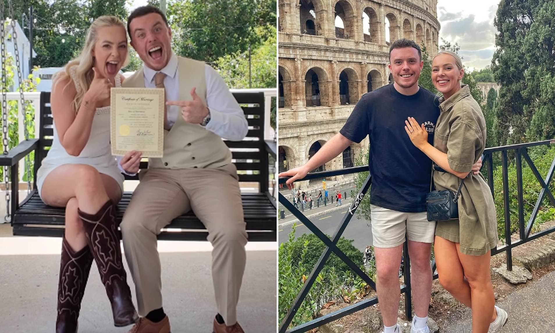 Emmerdale's Bradley Johnson reveals he's eloped and married girlfriend Sammie Johnstone in Nashville