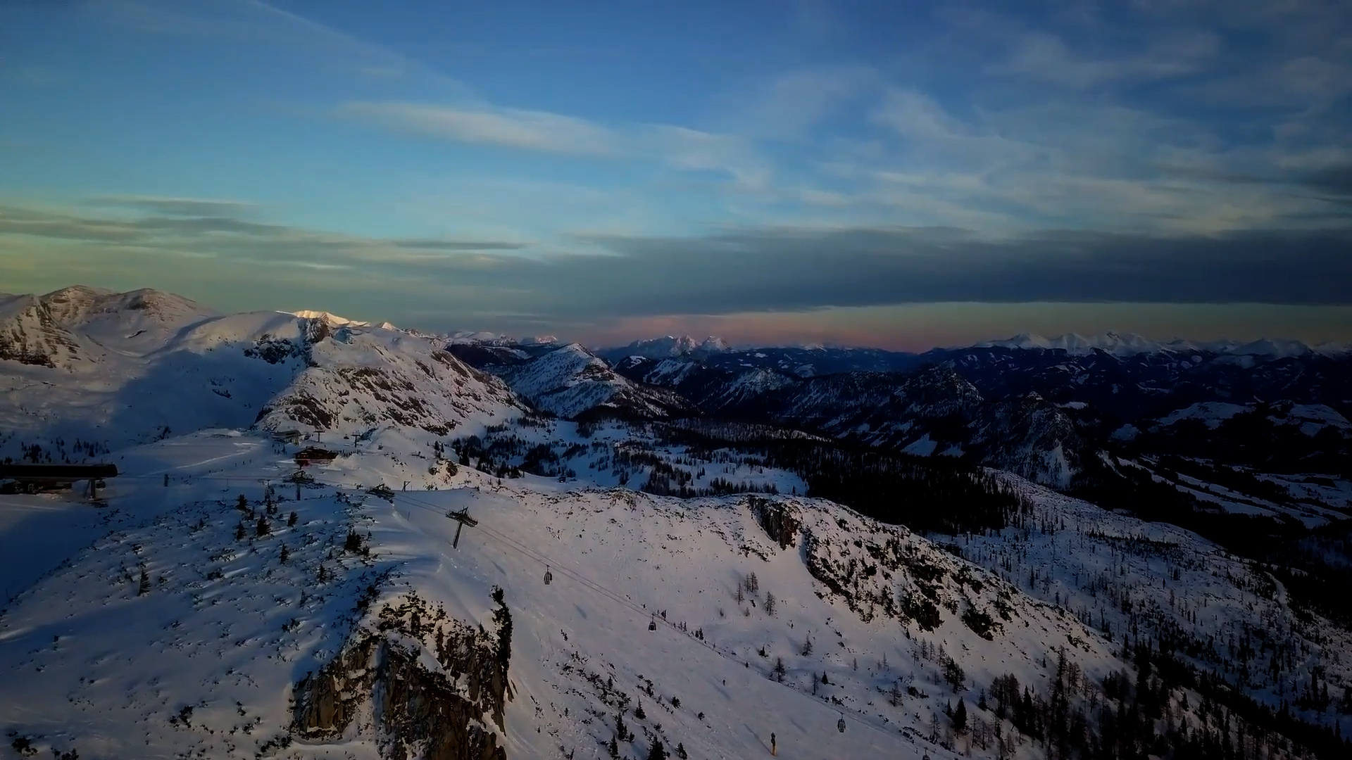 Austria becomes a breathtaking winter wonderland from above