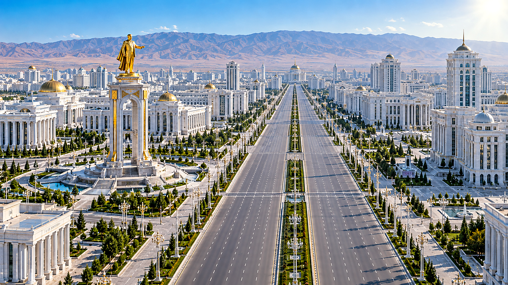 Turkmenistan built a $15 billion marble capital with a falcon airport ...
