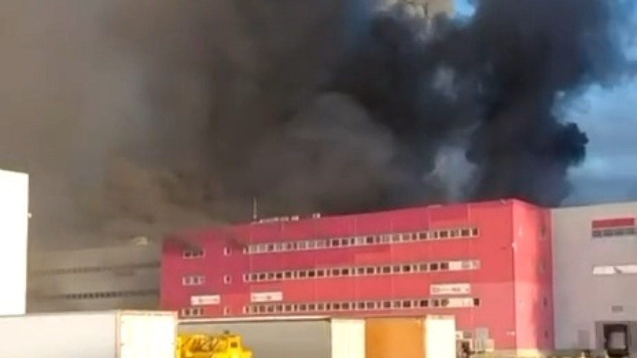 Massive Fire Engulf Wildberries Logistics Center After Reported Drone ...