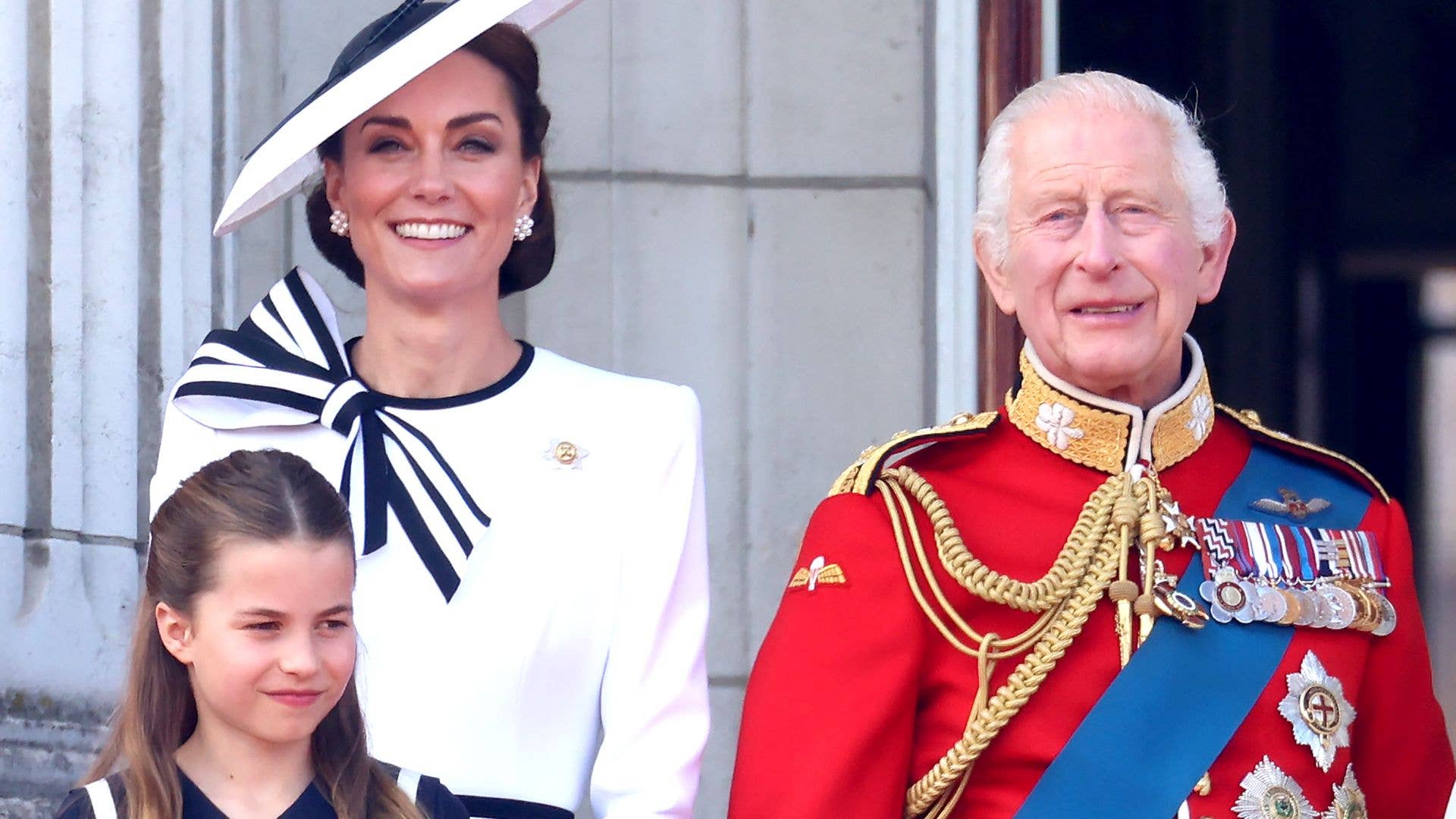 Princess Charlotte, Kate Middleton and King Charles at Trooping the Colour