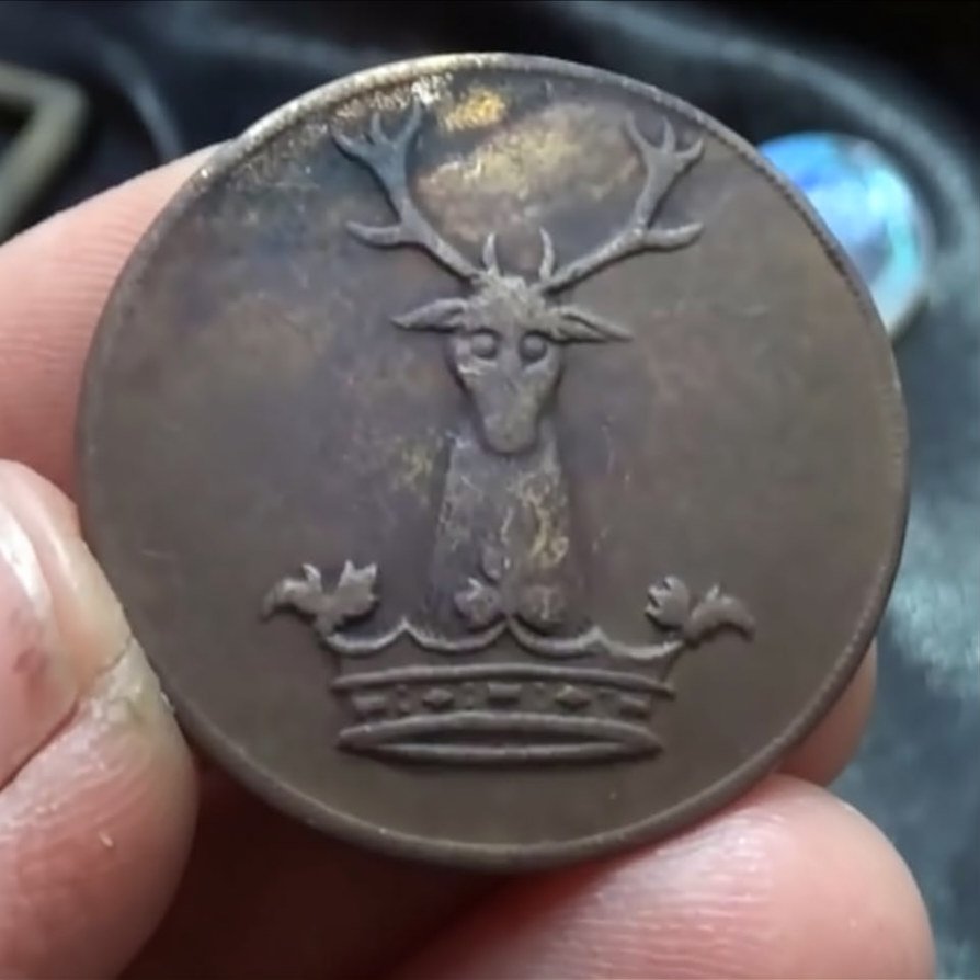 Super low tide reveals an 1800s silver coin
