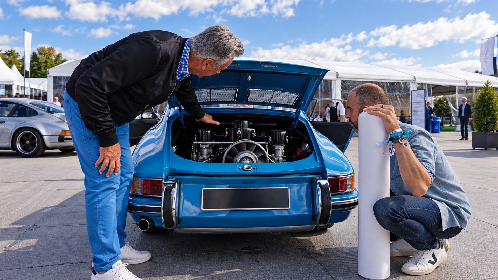Classic Porsche 911 features the rear engine design that defines its ...