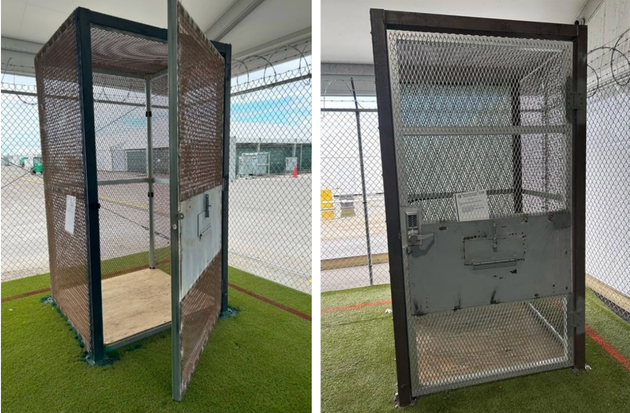 At 'Alligator Alcatraz,' detainees were put in small cages called 'calming areas'