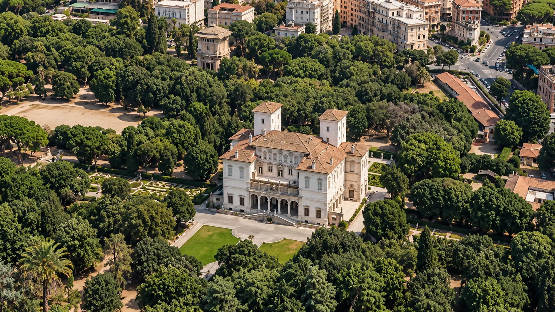 Galleria Borghese surrounded by Rome’s green parkland