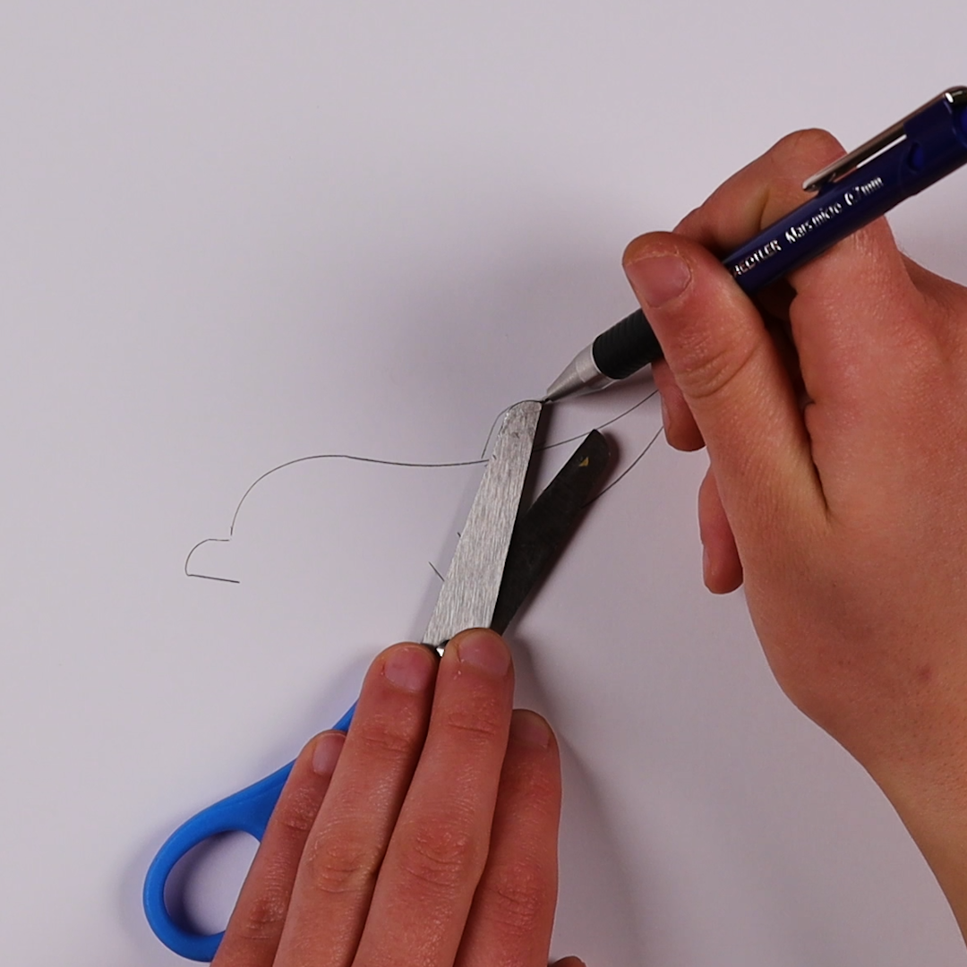 Using scissors to draw a dolphin 😮🐬