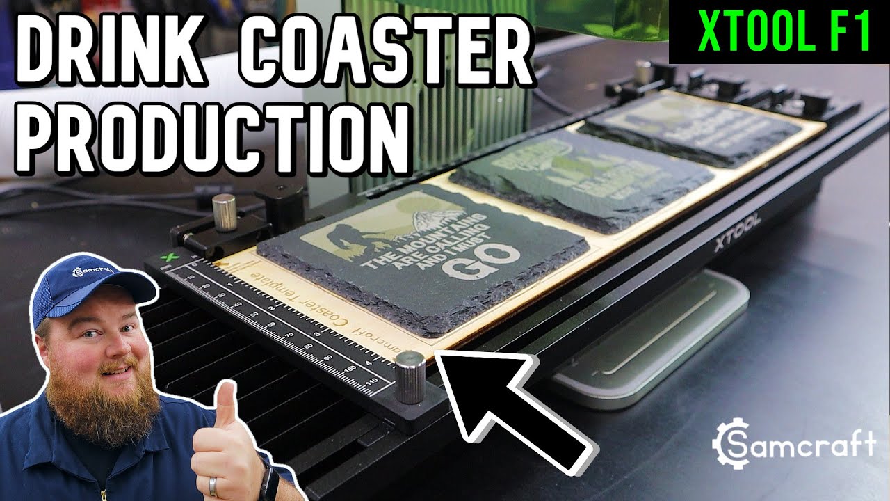 Batching out coasters with the xTool F1 feat. slide extension table