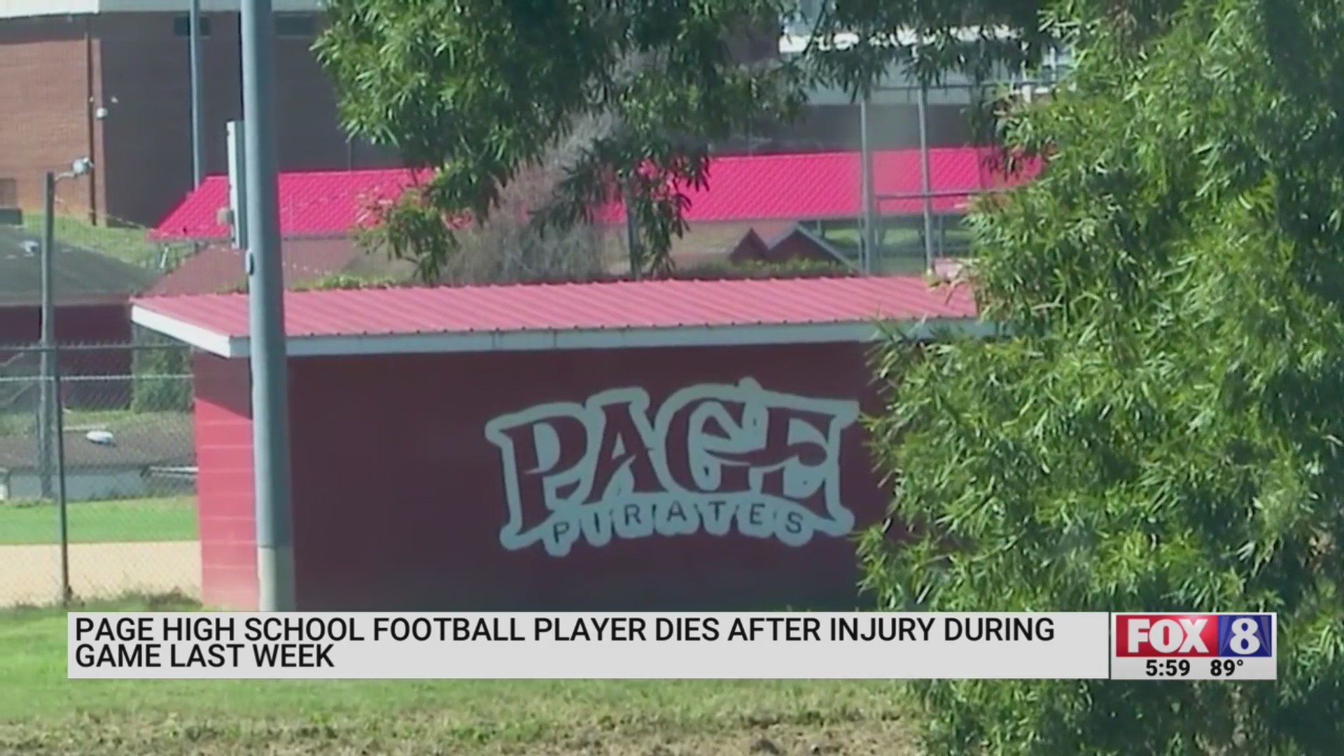 Page High School football player dies after injury during game last week
