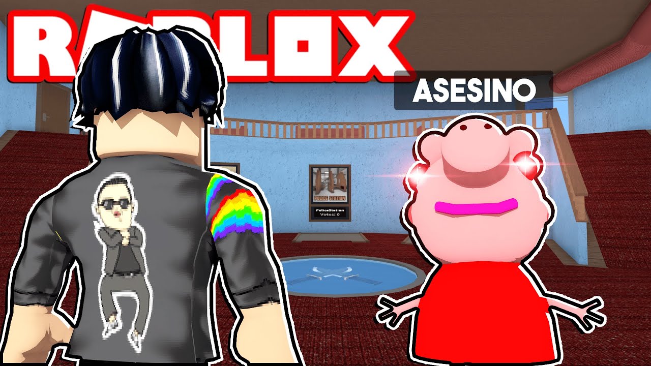 Asustando Noobs con el Disfraz de Piggy en Murder Mistery en Roblox