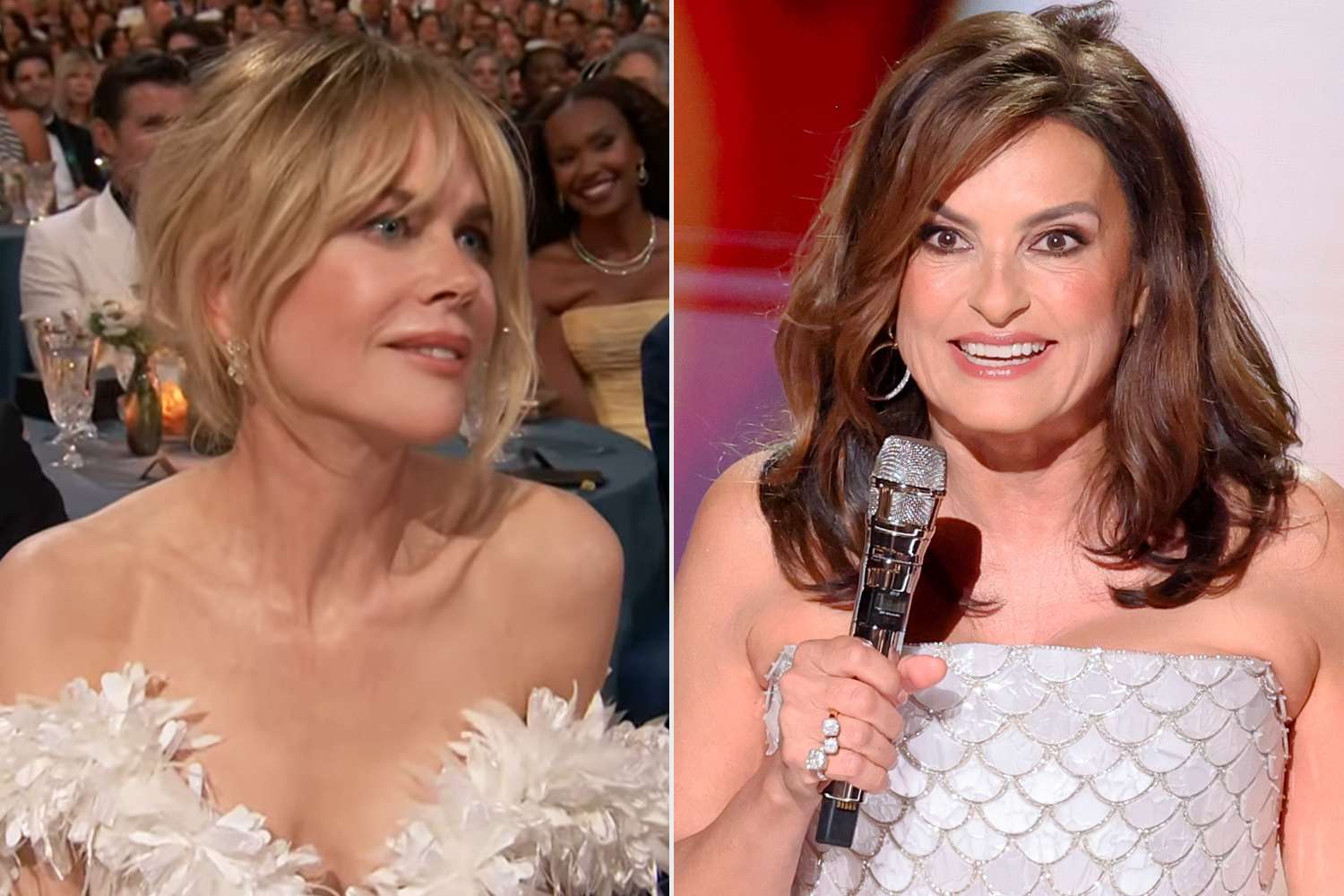 Nicole Kidman playfully argues with Mariska Hargitay as she recreates ...