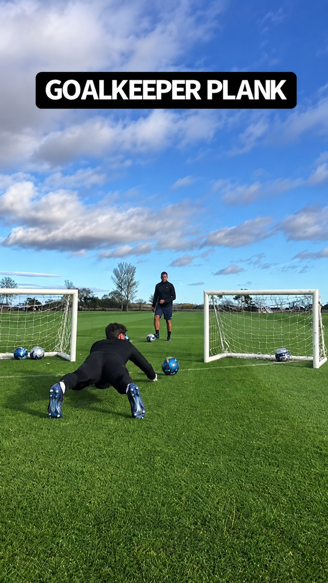 Goalkeeper reactions from a plank position