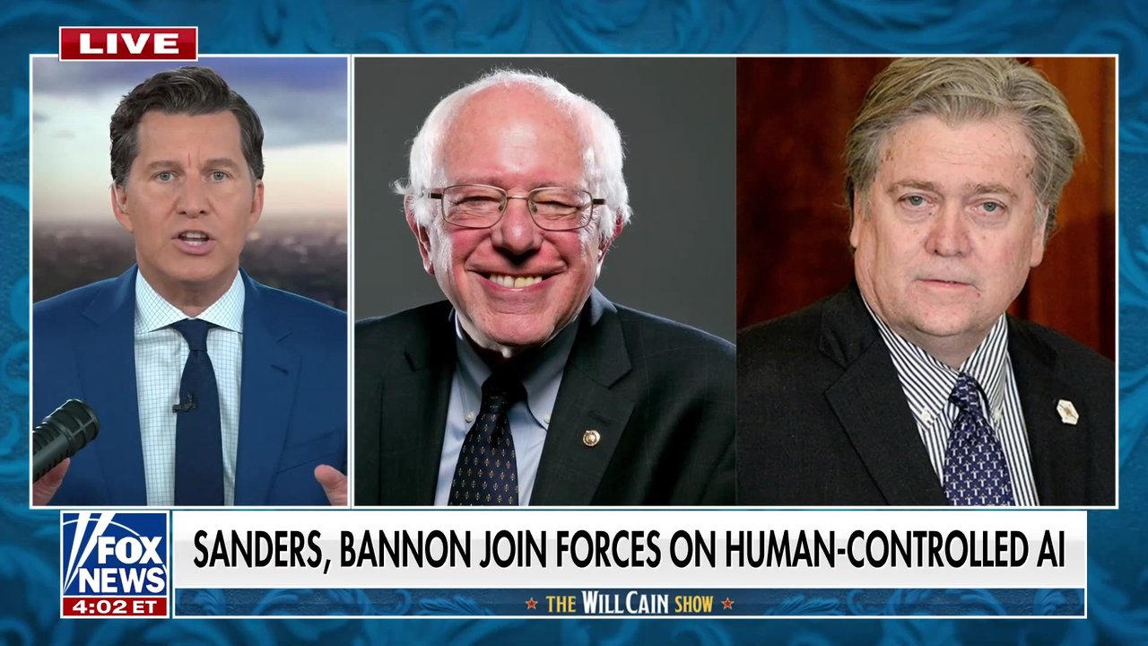 Will Cain: AI scare is so big, it’s uniting Sanders and Bannon