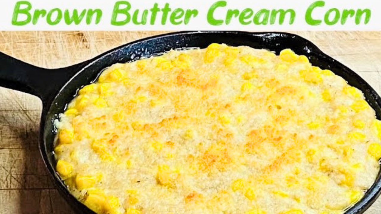 Easy homemade southern style brown butter cream corn