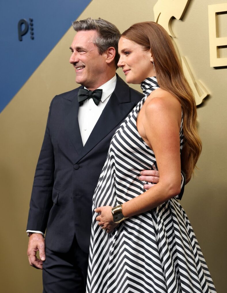 Jon Hamm and Pregnant Anna Osceola Debut Baby Bump at 2026 Emmys