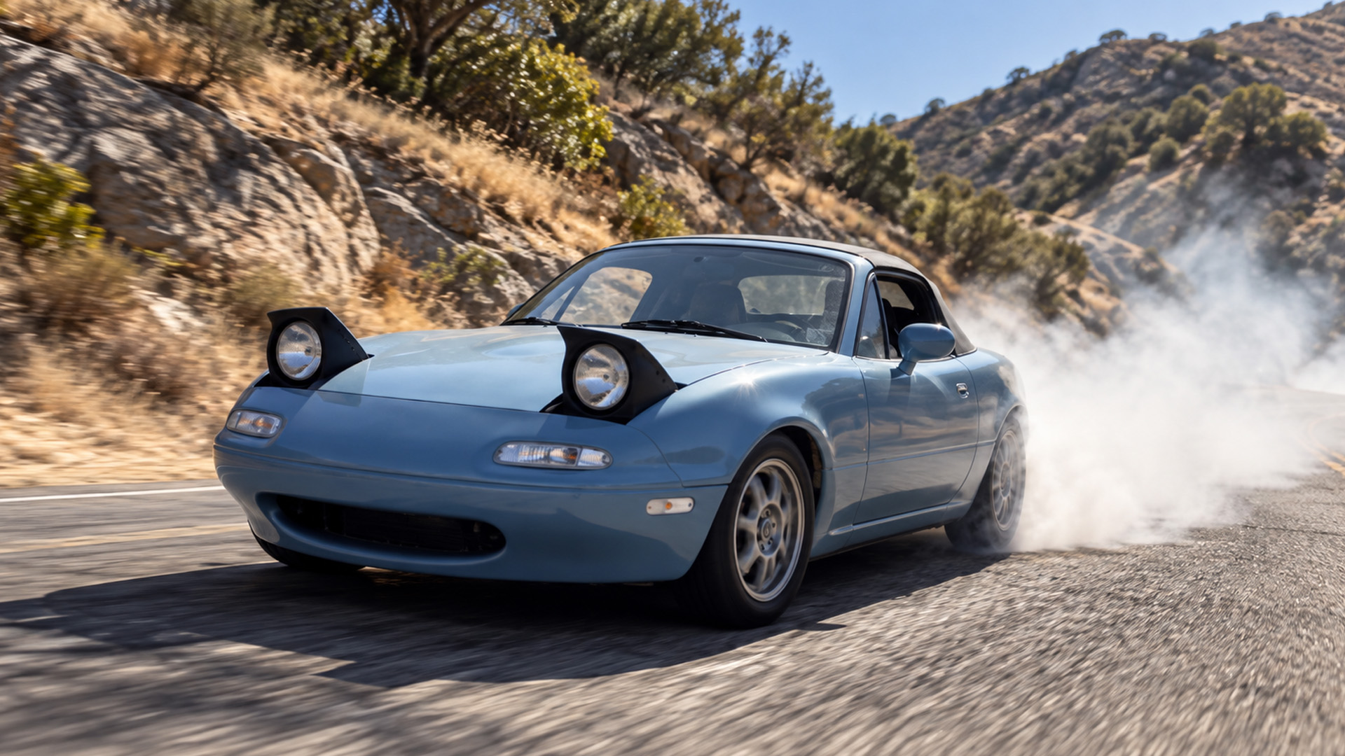 This $3000 turbo Miata was built for canyon drifting