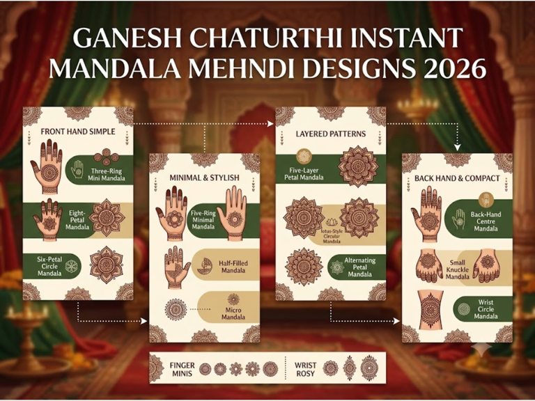 Ganesh Chaturthi day 2 instant mandala mehndi designs 2026: 99 ...