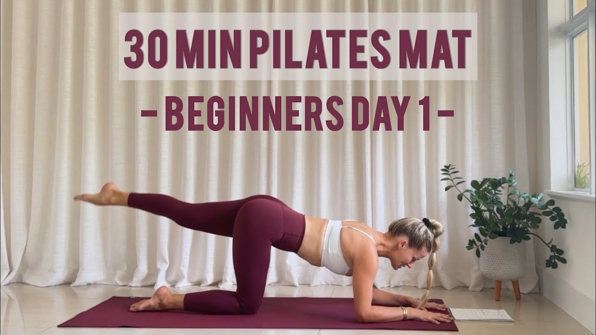Day 1 beginner Pilates: Full body strength, core, & mobility