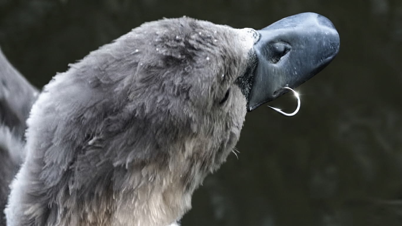 This poor baby swan had a fishing hook buried in his bill - then ...