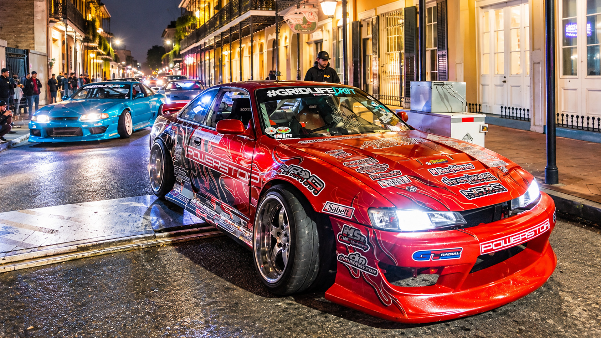 Full race drift cars take over New Orleans streets