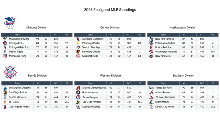 What would the playoff race look like with realignment?