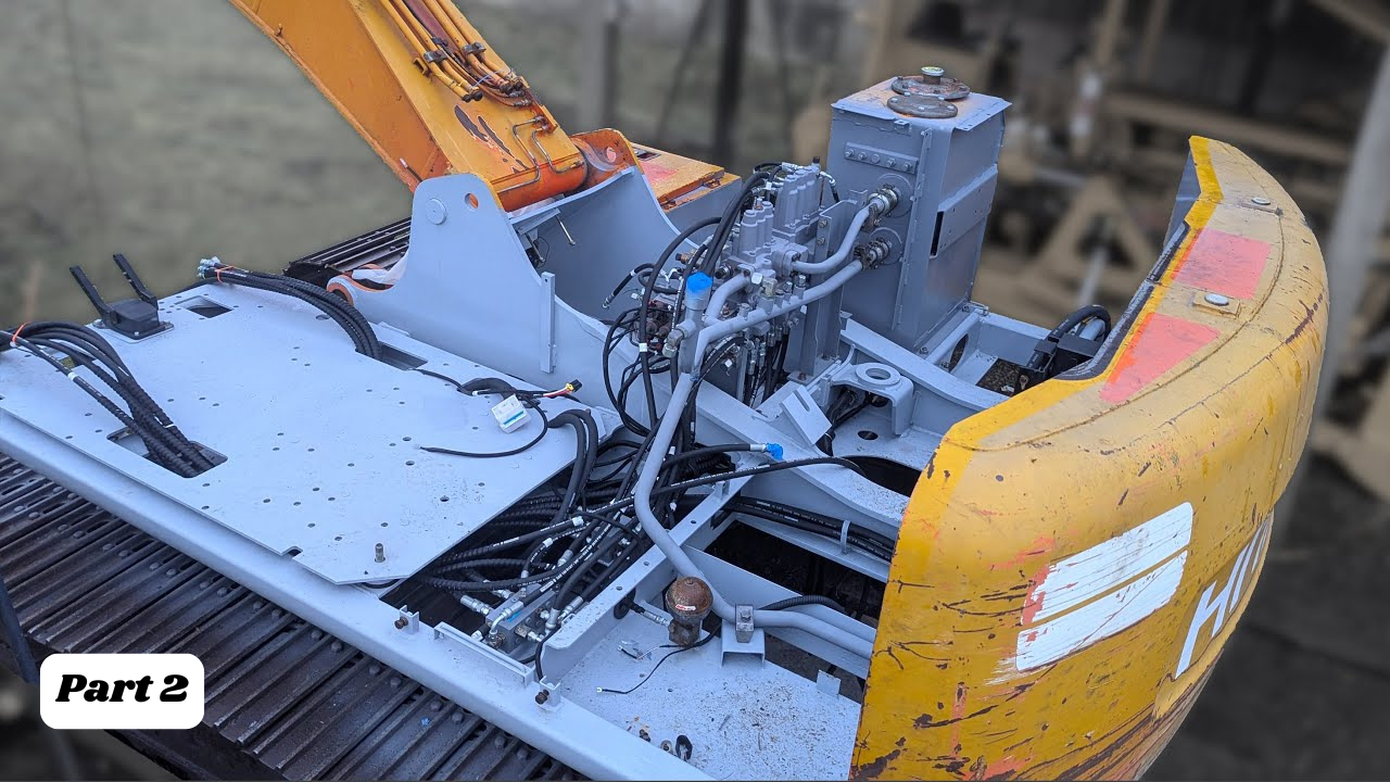Installing new hydraulic and control components on Hitachi EX120-2 part 2