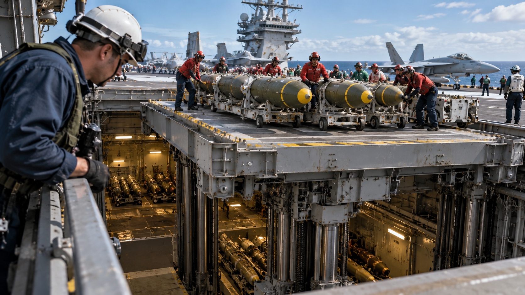 Why Gerald R Ford aircraft carriers lost one elevator