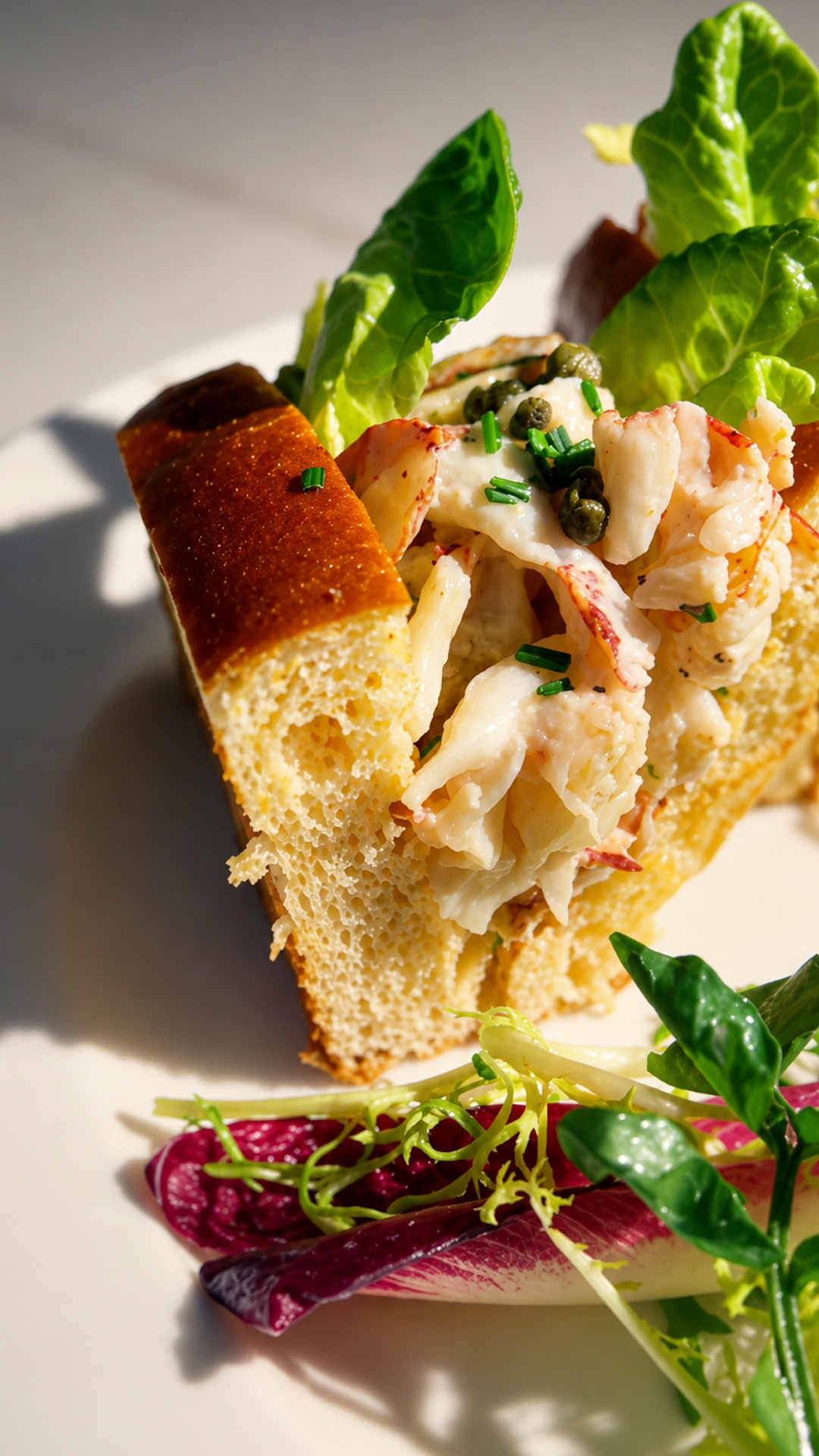 Fresh lobster and lemon aioli elevate this classic summer roll