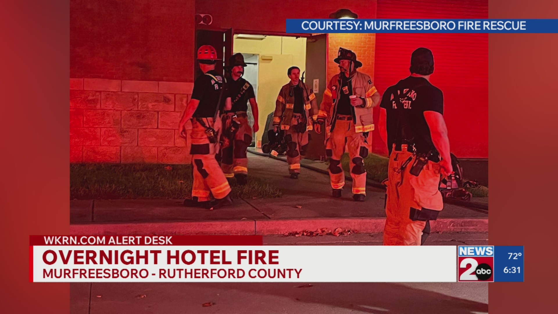 Hotel fire in Murfreesboro