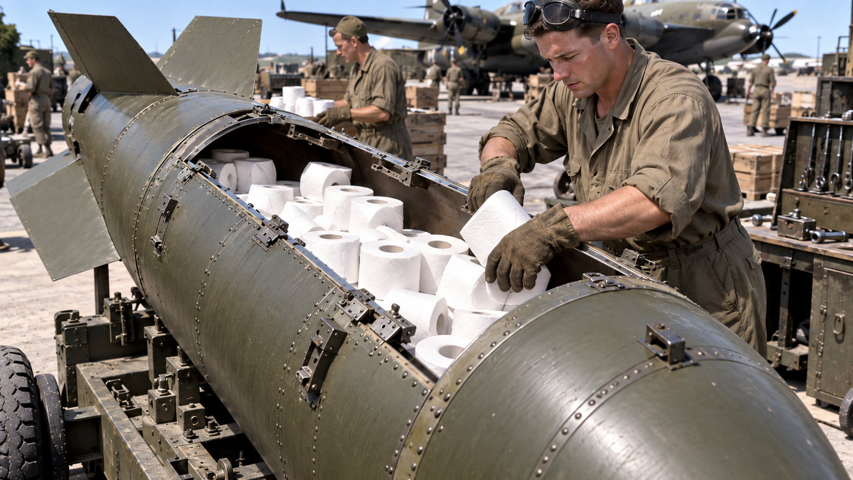 Why put toilet paper in a bomb?