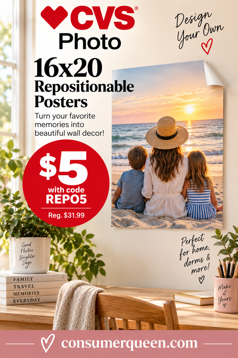 CVS poster deal: Get a 16x20 repositionable poster for $5
