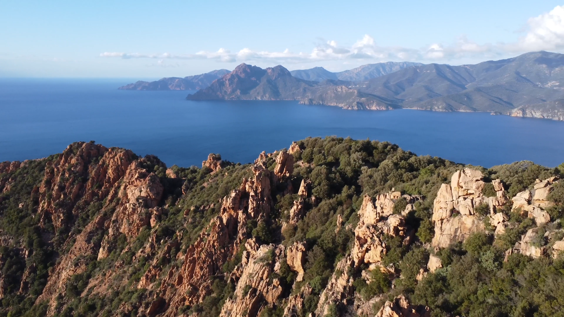 Corsica’s wild coastline looks almost unreal from the sky