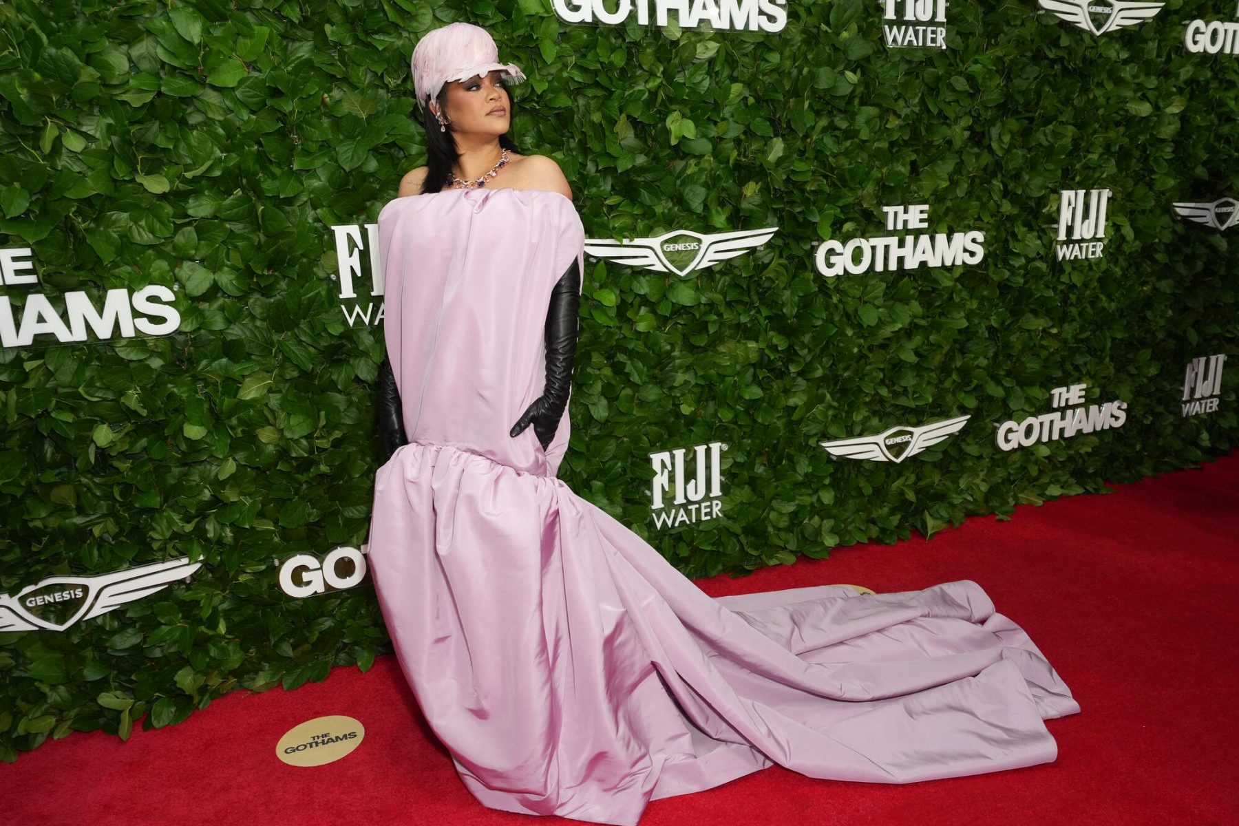Rihanna twins with daughter Rocki in pink on baby's 1st birthday