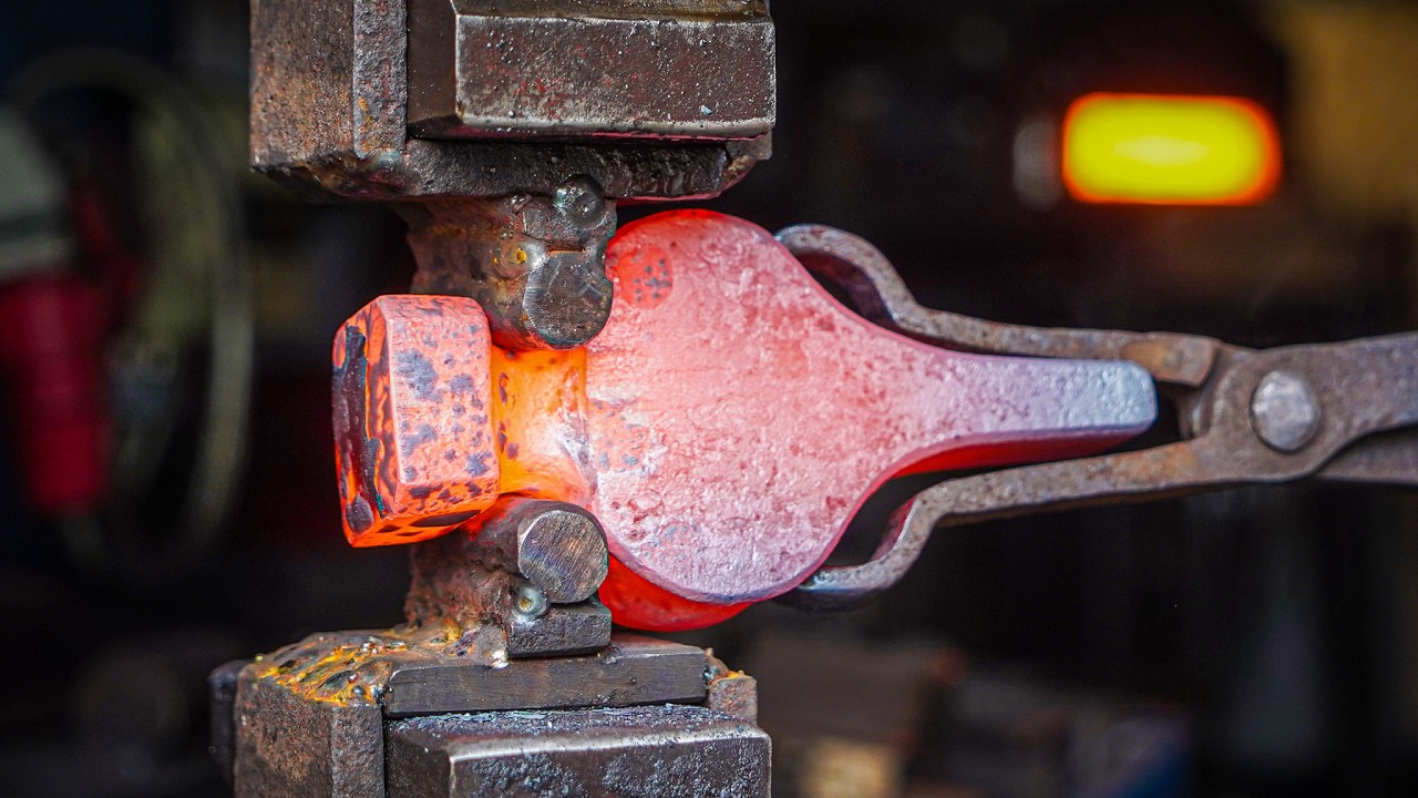 I forged a cross peen hammer