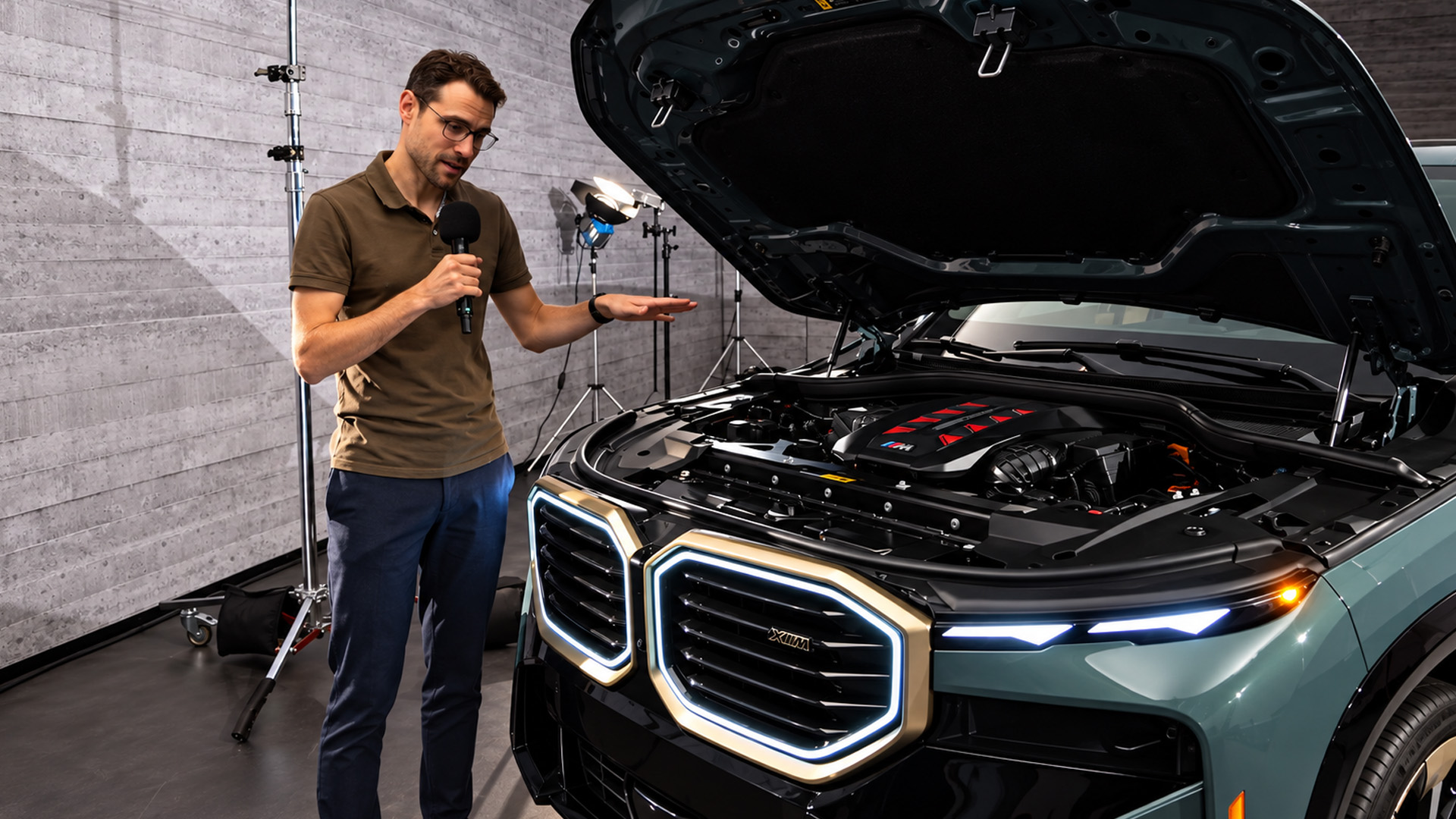 BMW XM component layout takes center stage with the hood open