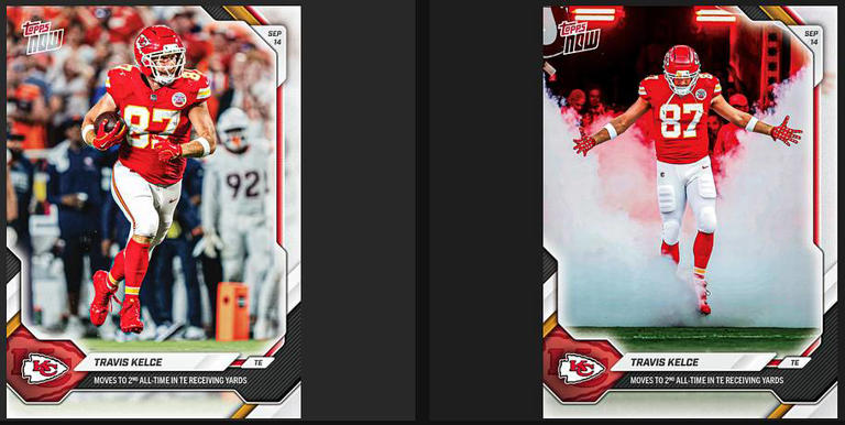 NFL Week 1 Topps Now Cards Featuring Jeremiyah Love, Travis Kelce