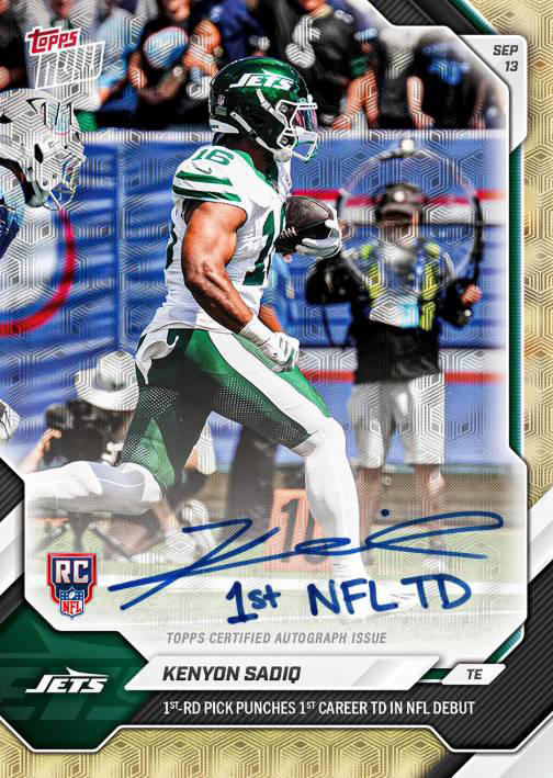 NFL Week 1 Topps Now Cards Featuring Jeremiyah Love, Travis Kelce