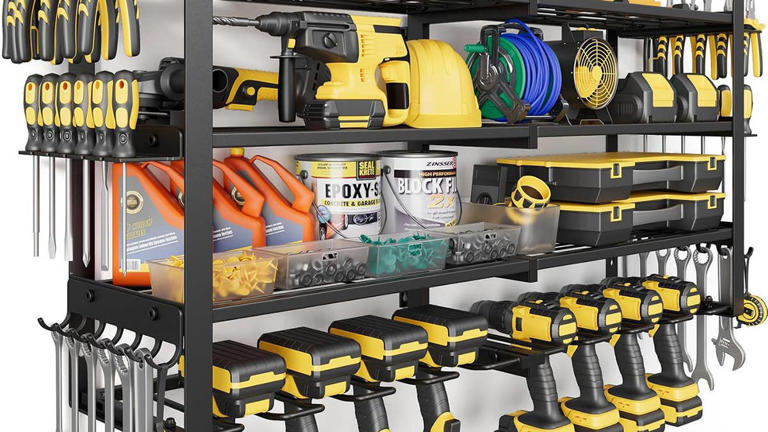 Amazon sells a $46 mountable tool rack that can hold 450 pounds of ...
