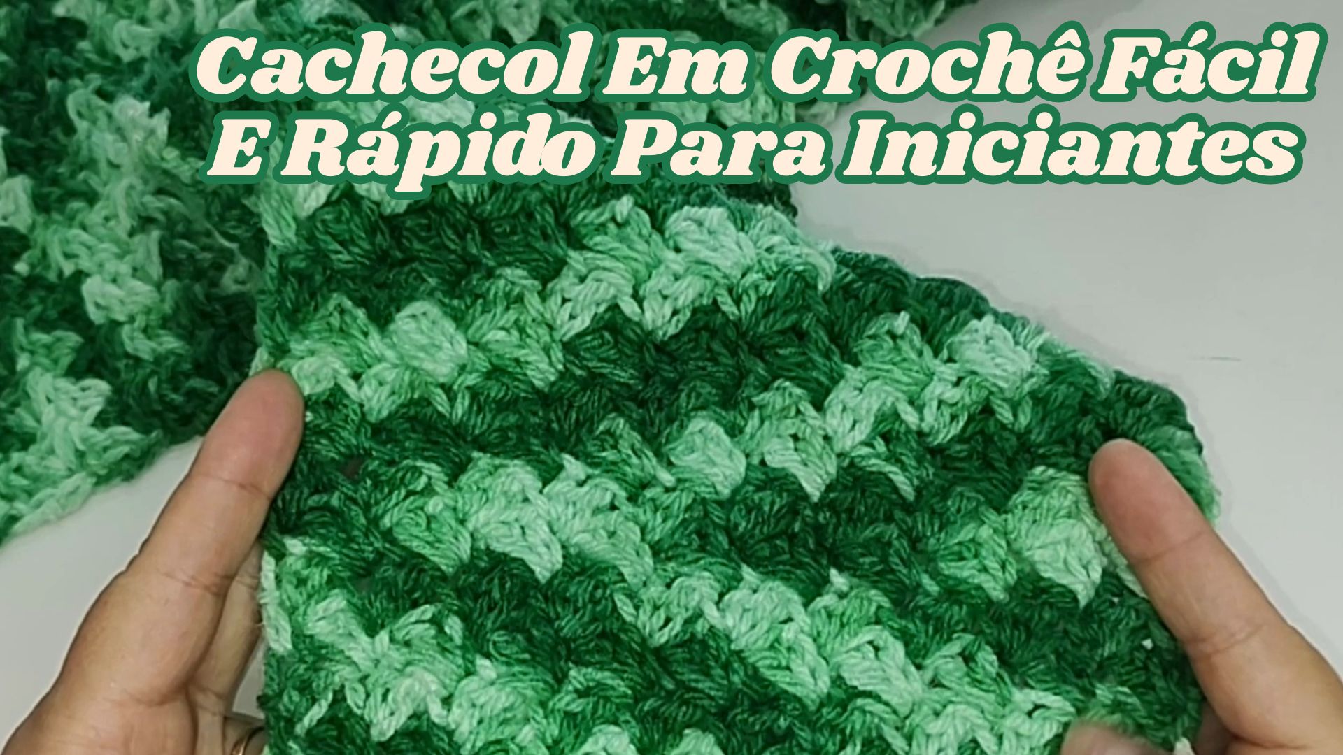 Cachecol de crochê fácil e rápido perfeito para iniciantes